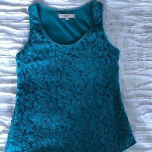 Ann Taylor Loft Turquoise Tank